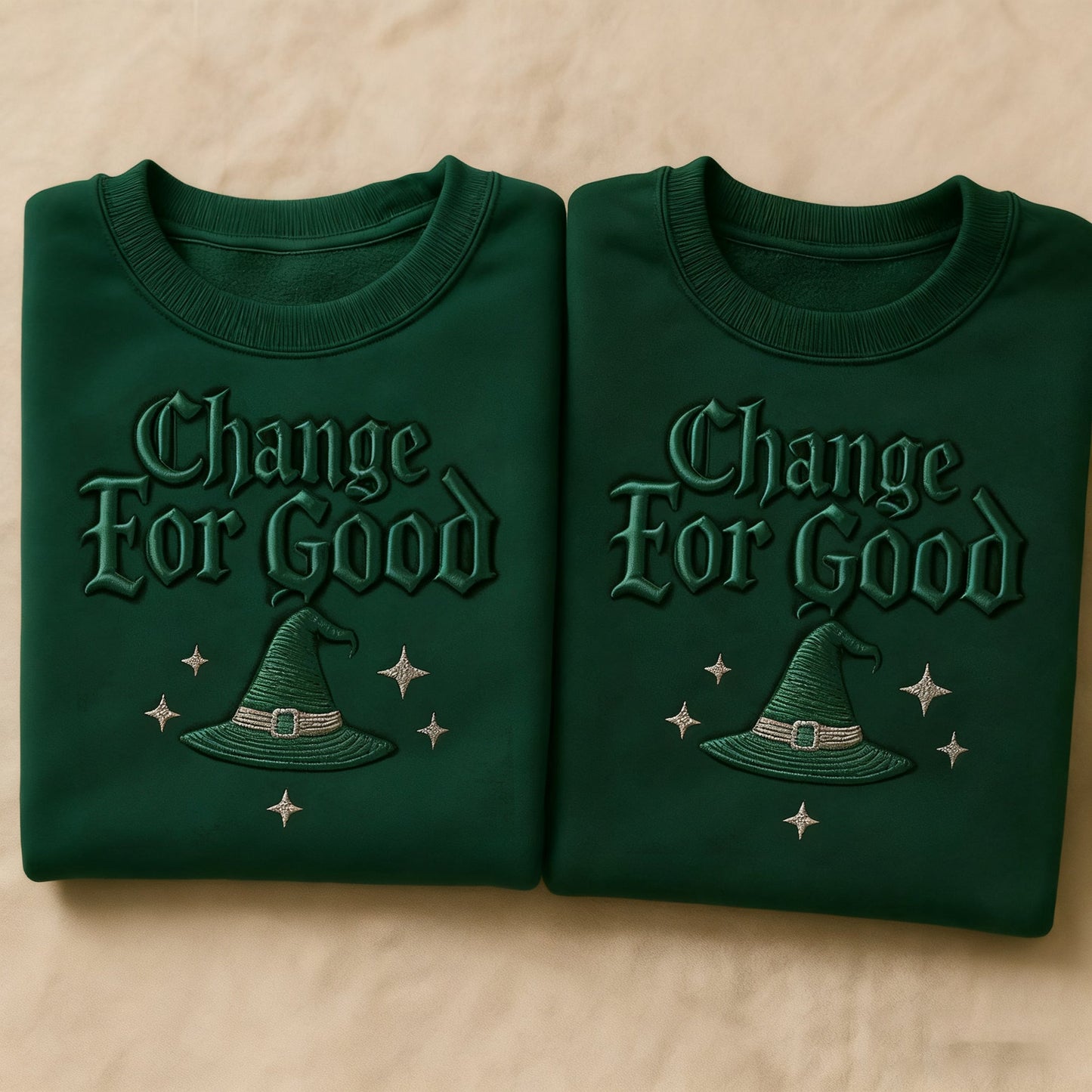 Comstylish Halloween 2025 Slogan Embroidery Art Sweatshirt