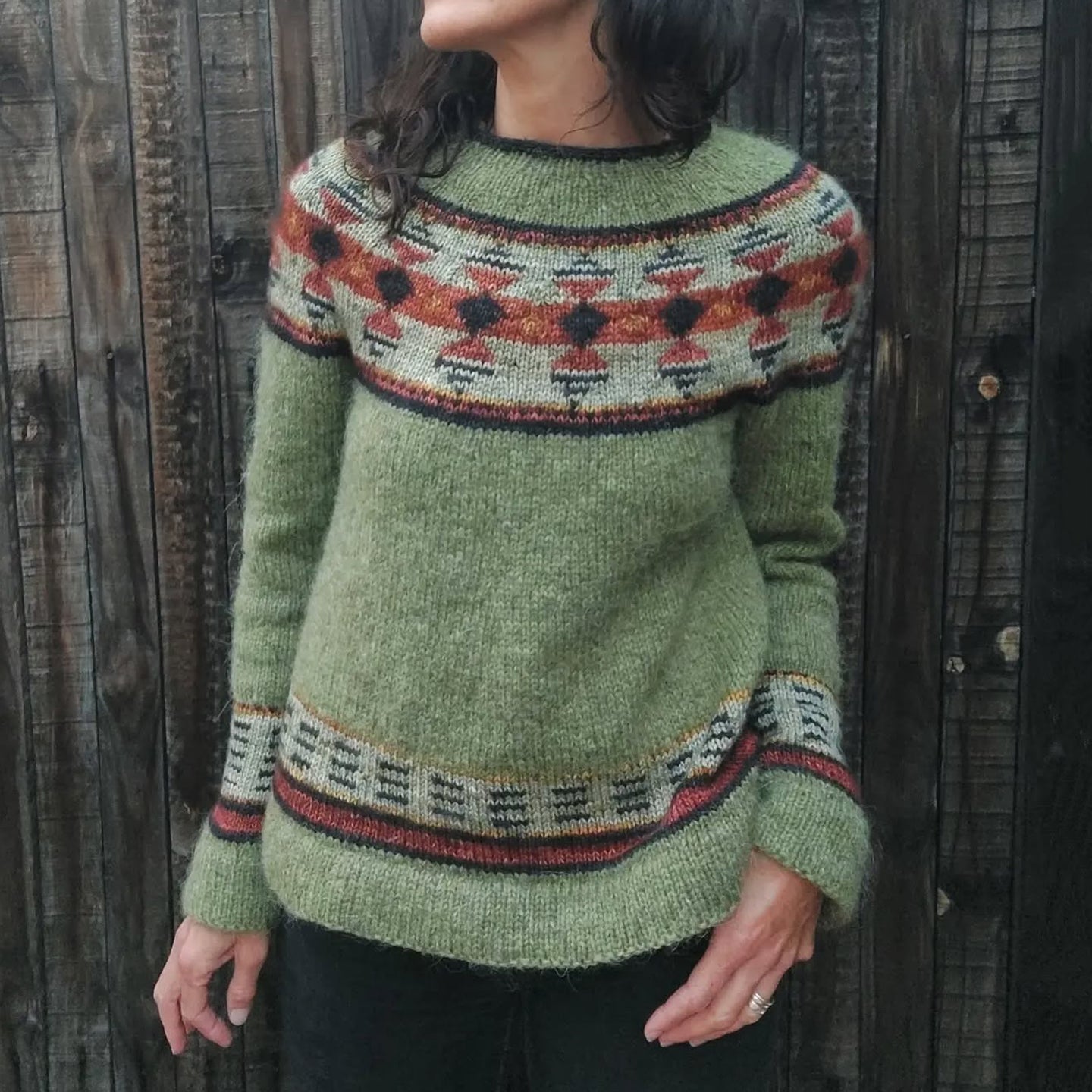 Women'S Geometric Jacquard Fairman Island Sweater elevenforest