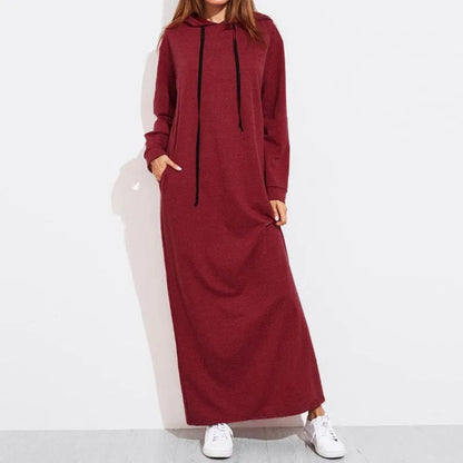 LM | Casual maxi dress with hood