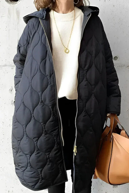 LM | Quilted coat with hood