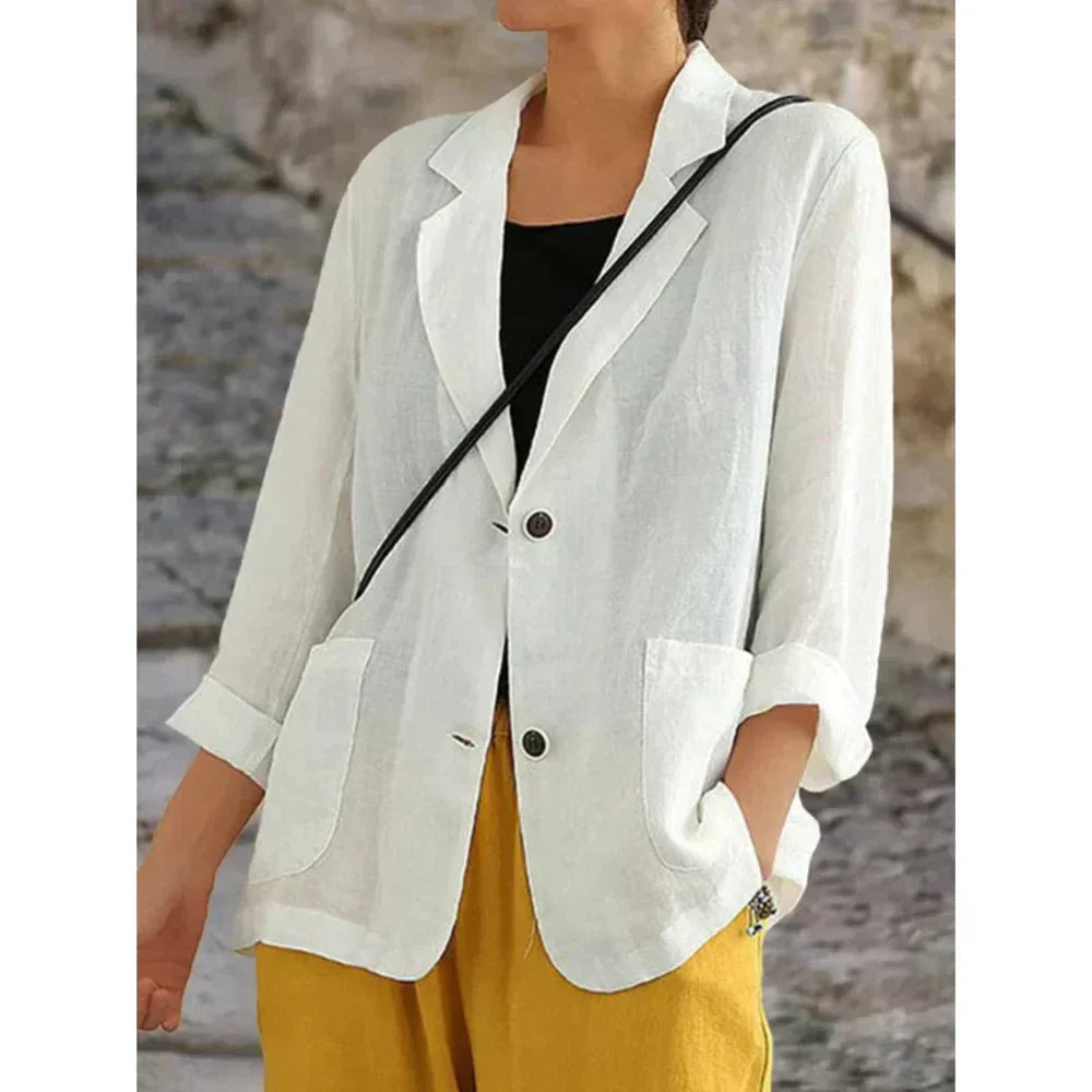 LM | refined stylish linen blazer