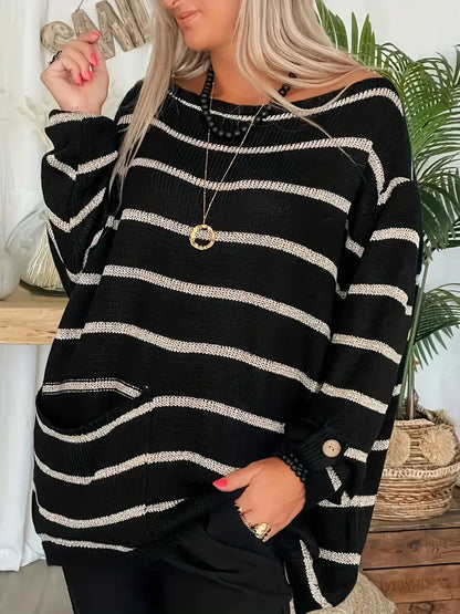 LM | Striped sweater for women