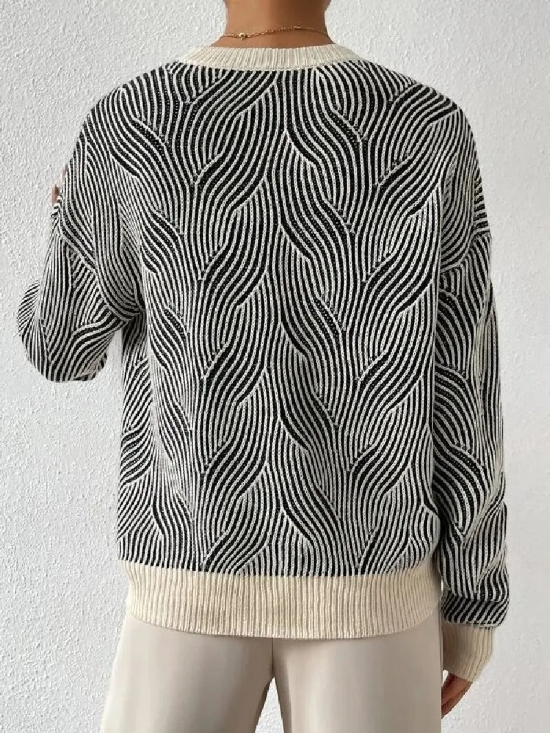 LM | Relaxed sweater with abstract pattern