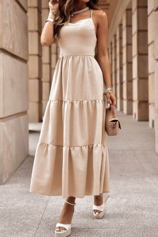 LM | Multi-layer dress with crossed straps