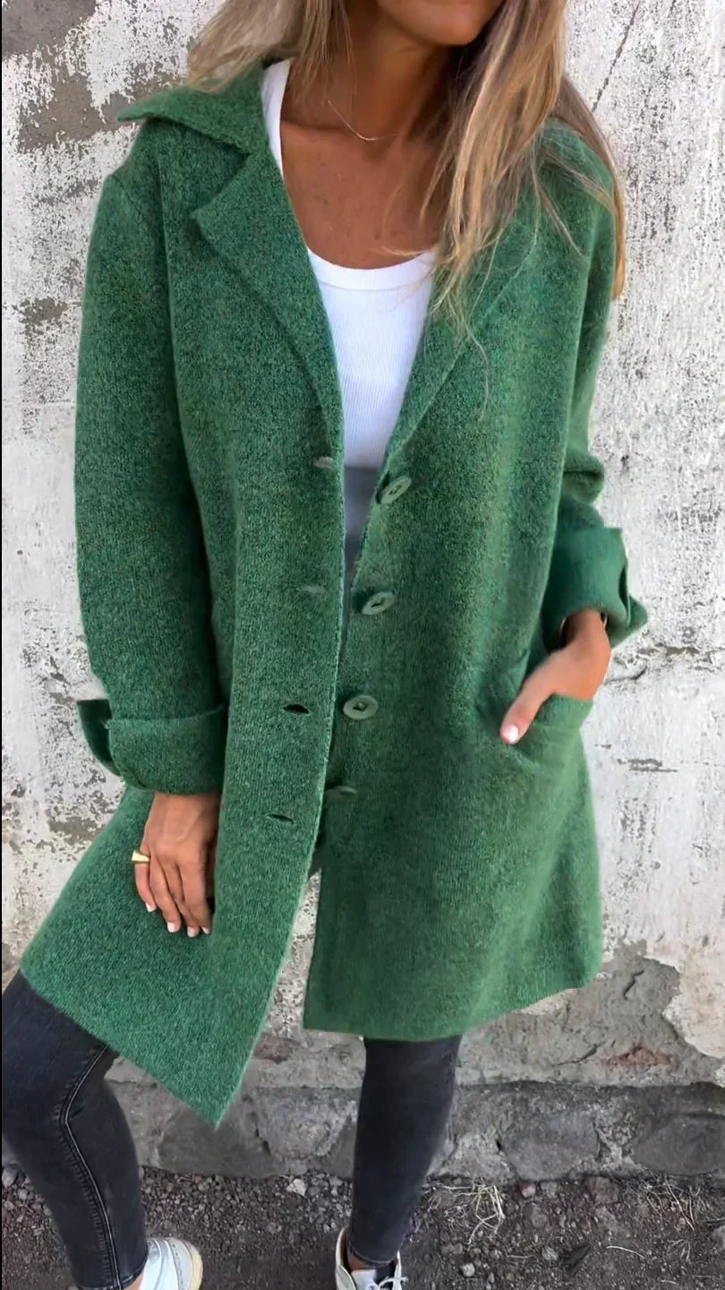 LM | Teni™ Long, casual, elegant jacket with practical pockets