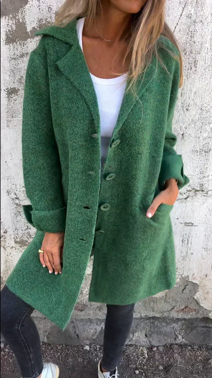 LM | Teni™ Long, casual, elegant jacket with practical pockets