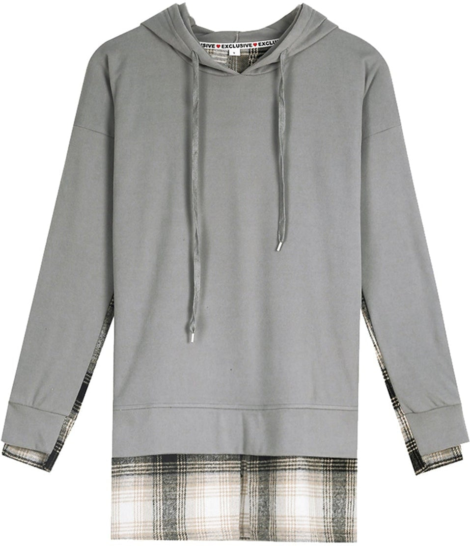 LM | Comfortable long-sleeved patchwork sweatshirt