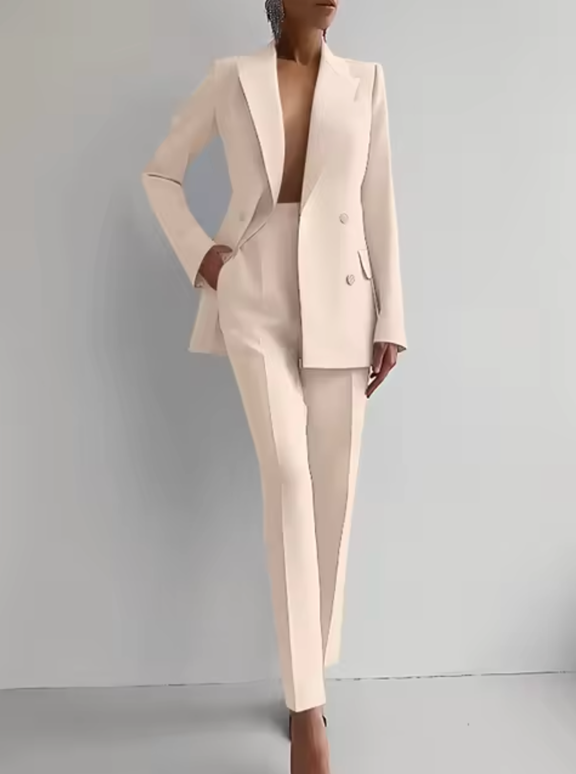 LM | Set of blazer and pleated trousers