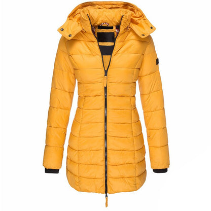 LM | Stylish down jacket with hood and zipper: Your choice for the winter