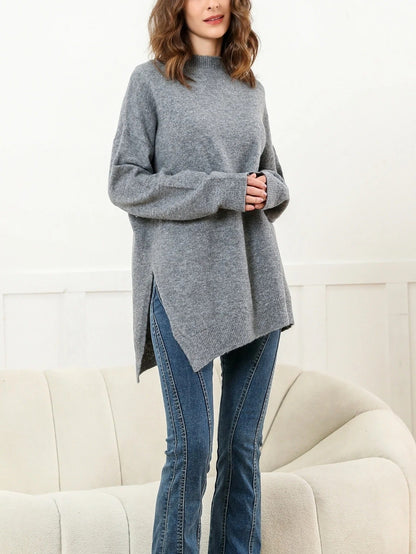 LM | Elegant sweater with side slits