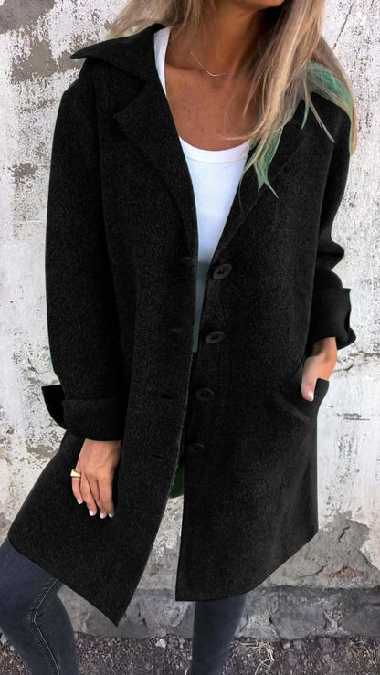 LM | Teni™ Long, casual, elegant jacket with practical pockets