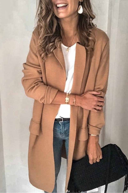 Chicindress Solid Color Long Sleeve Blazer