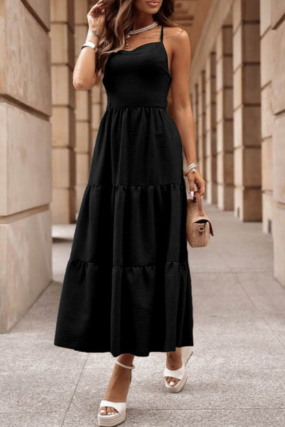 LM | Multi-layer dress with crossed straps