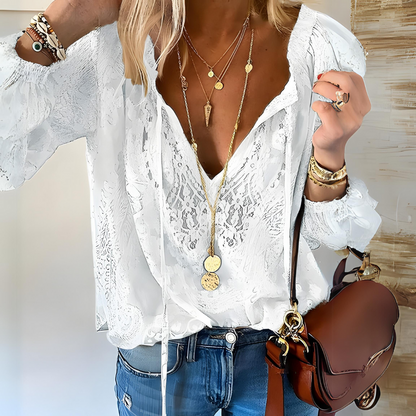 LM | Crocheted boho blouse for women