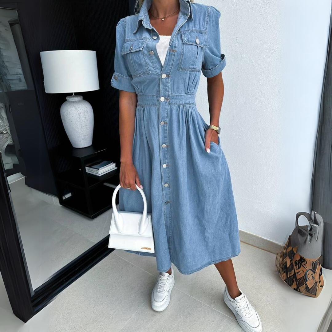 LM | Elegant vintage summer midi dress