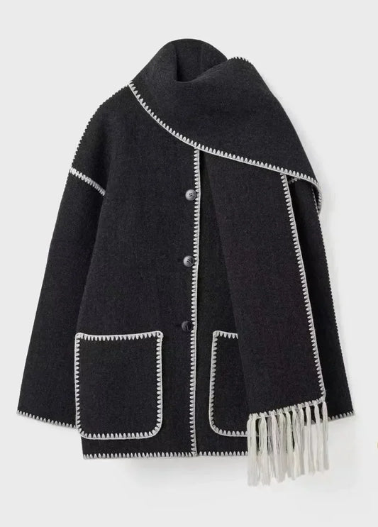 LM | Timeless tassel coat for women