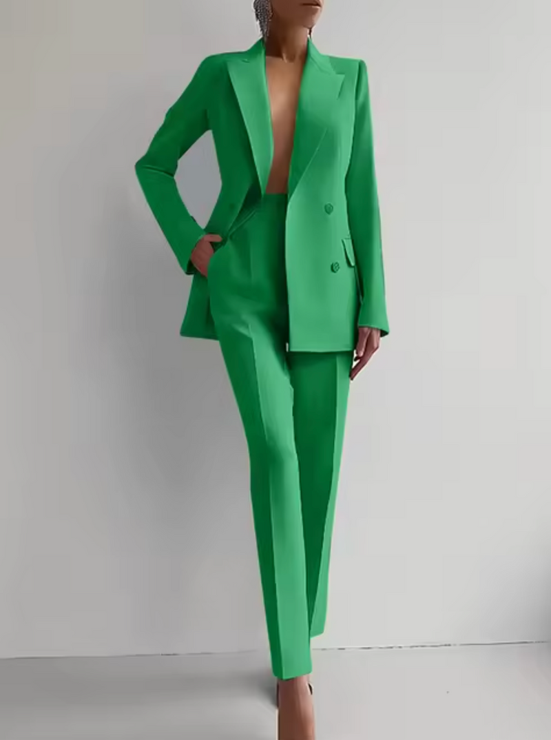 LM | Blazer and pleated trousers as a set
