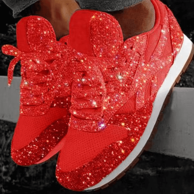 LM | Fashion sequins ladies shoes