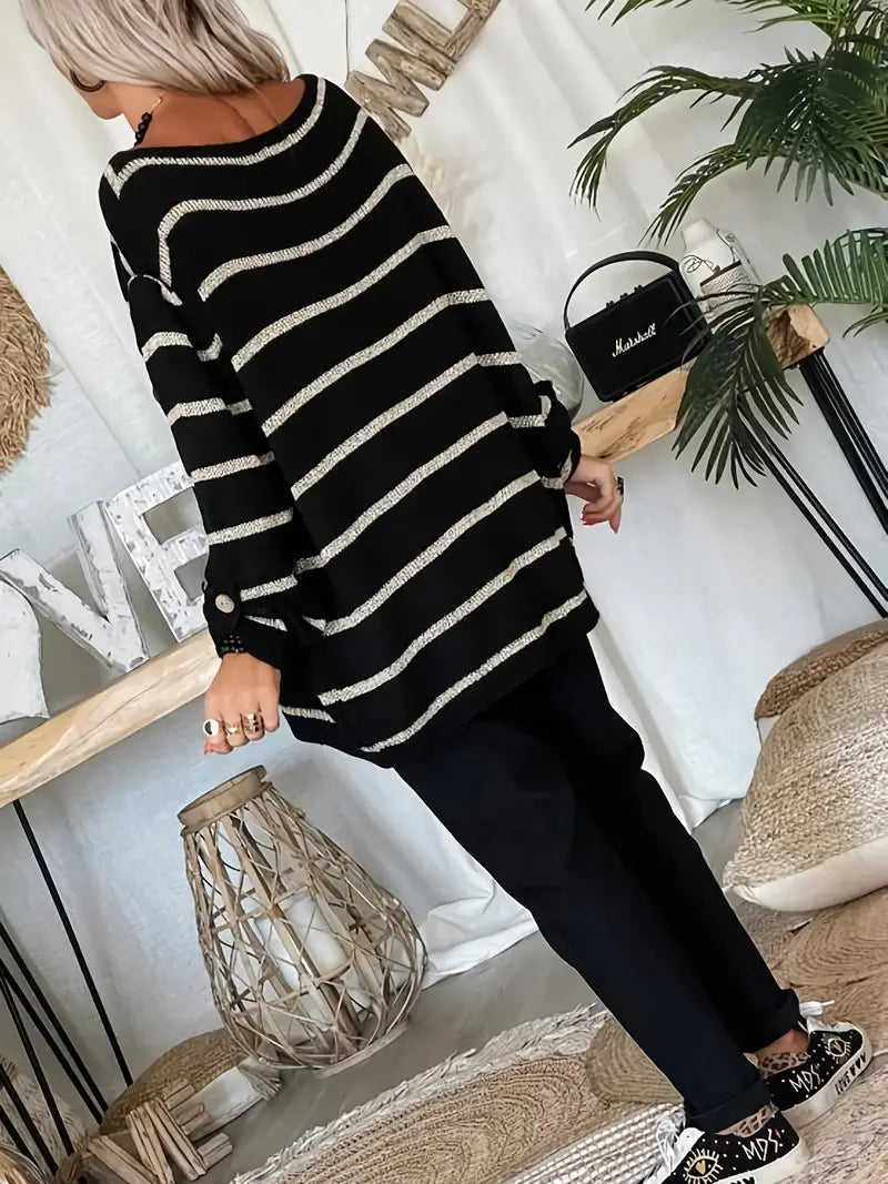LM | Striped sweater for women