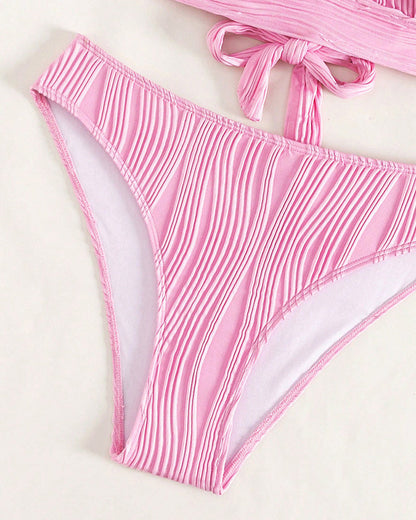 LM | Single-colored, sexy bikini with deep V-neckline