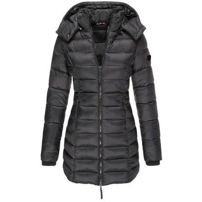 LM | Stylish down jacket with hood and zipper: Your choice for the winter