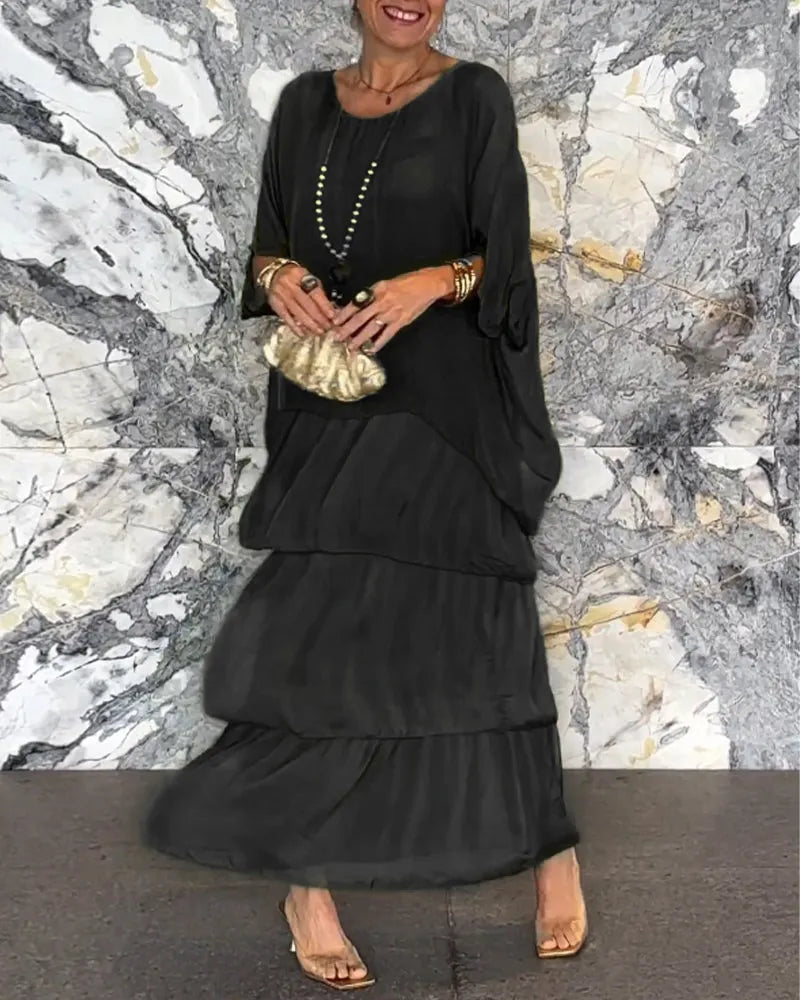 LM | Loose layered maxi dress