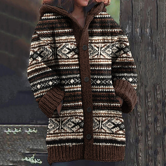 Women's Fairman Island Contrast Sweater Cardigan artswardrobe