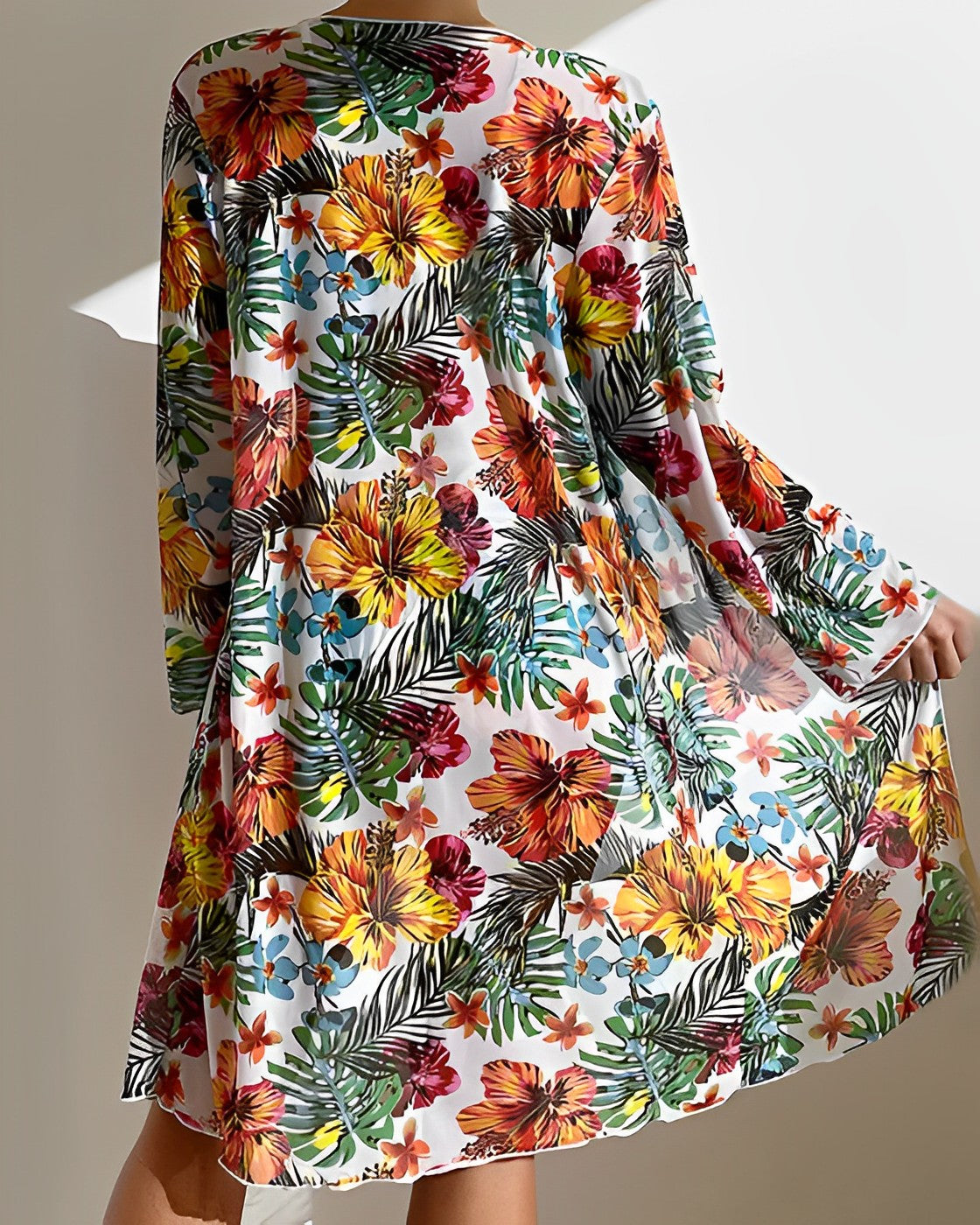Azucena® | Tropical Print Cover Up Bikini Set