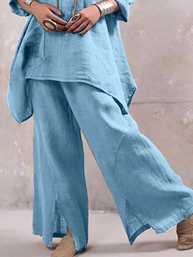 Women's Casual Solid Color Cotton Pants