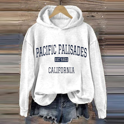Comstylish Women's Pacific Palisades Ca Strong Print Hoodie