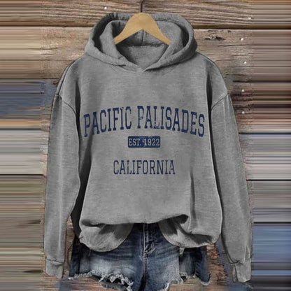 Comstylish Women's Pacific Palisades Ca Strong Print Hoodie