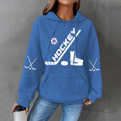 Comstylish Women's Hockey Print Casual Sweatshirt