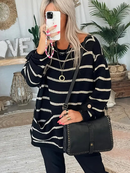 LM | Striped sweater for women