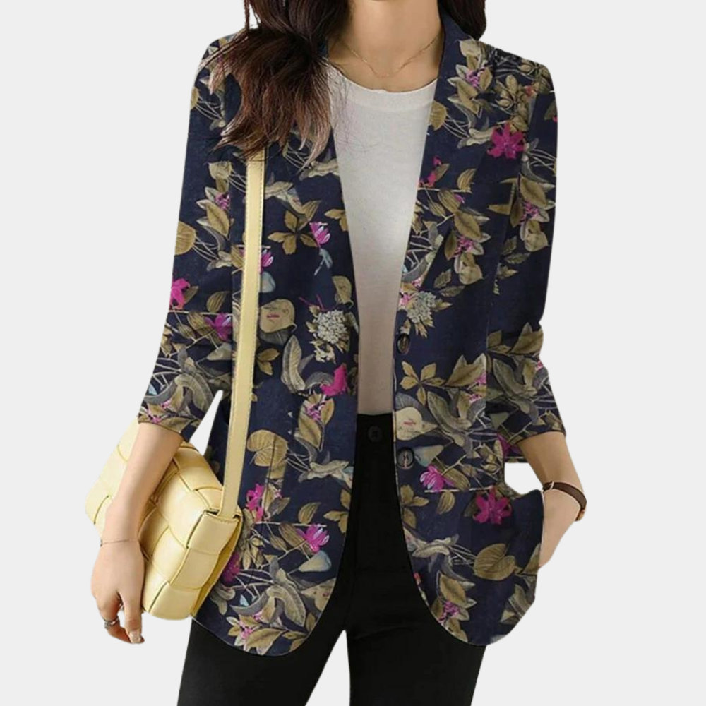 LM | Ladies blazer with floral pattern