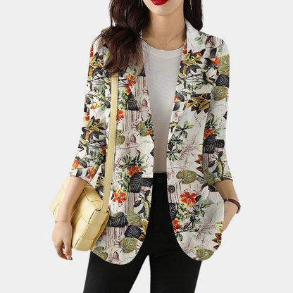 LM | Ladies blazer with floral pattern