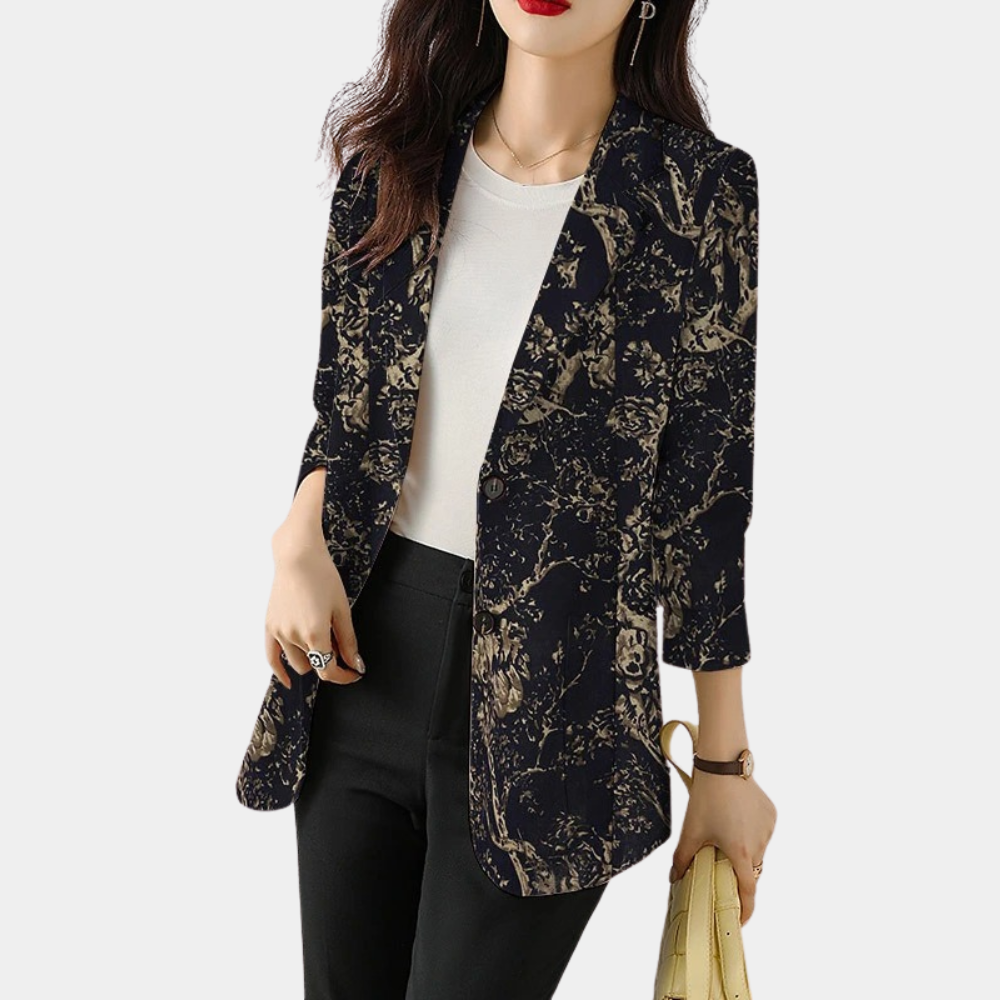 LM | Ladies blazer with floral pattern