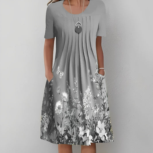 LM | Midi dress with floral print