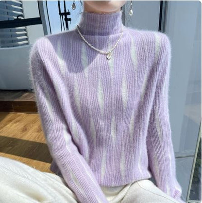 LM | Sweater with half-high neckline