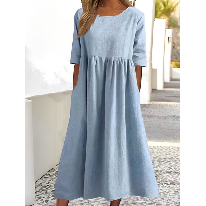 LM | Plain midi dress