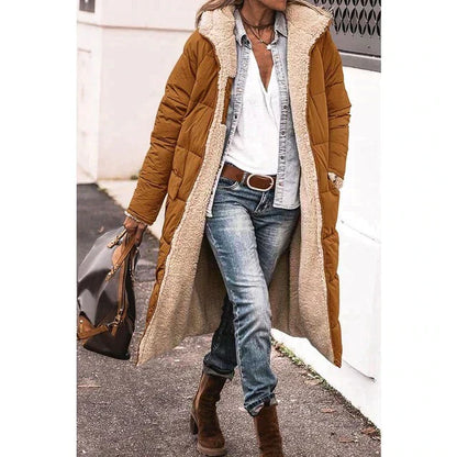 LM | Reversible long sherpa jacket