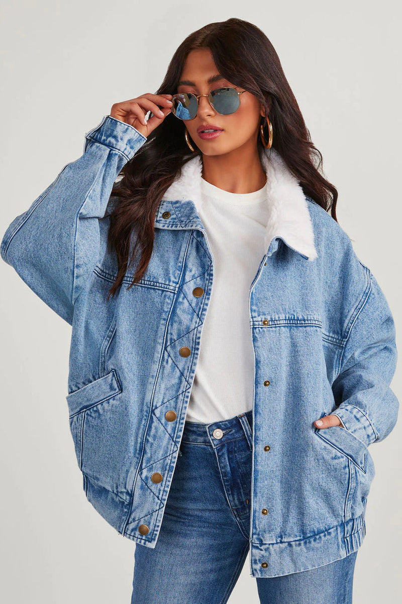 LM | Oversized denim jacket for women