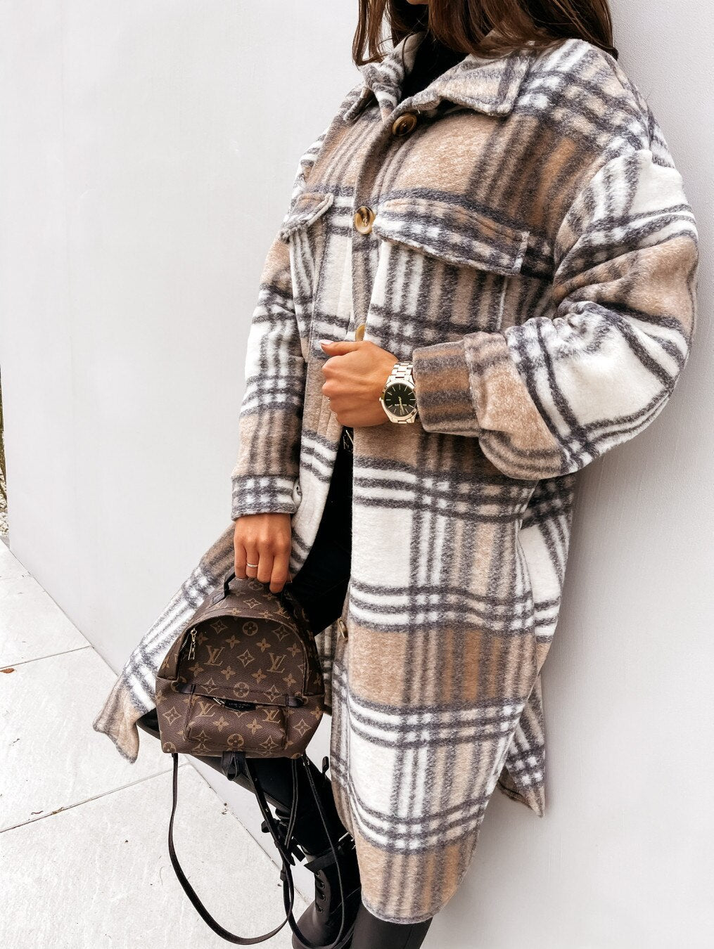 LM | Long Plaid Jacket™: For women