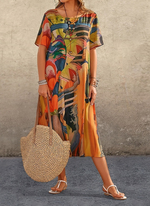 LM | Casual dress with print