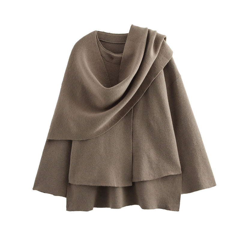 LM | Oversized jacket with scarf