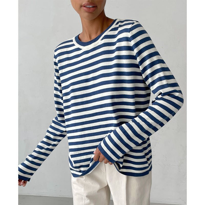 LM | Classic striped long-sleeved shirt