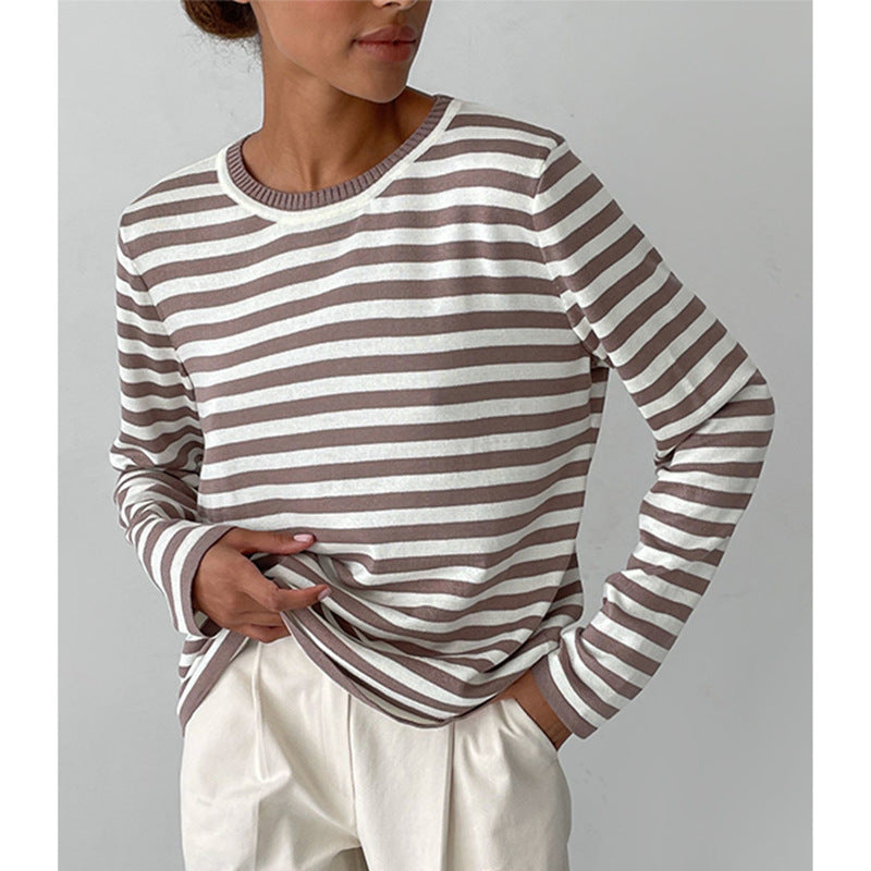 LM | Classic striped long-sleeved shirt