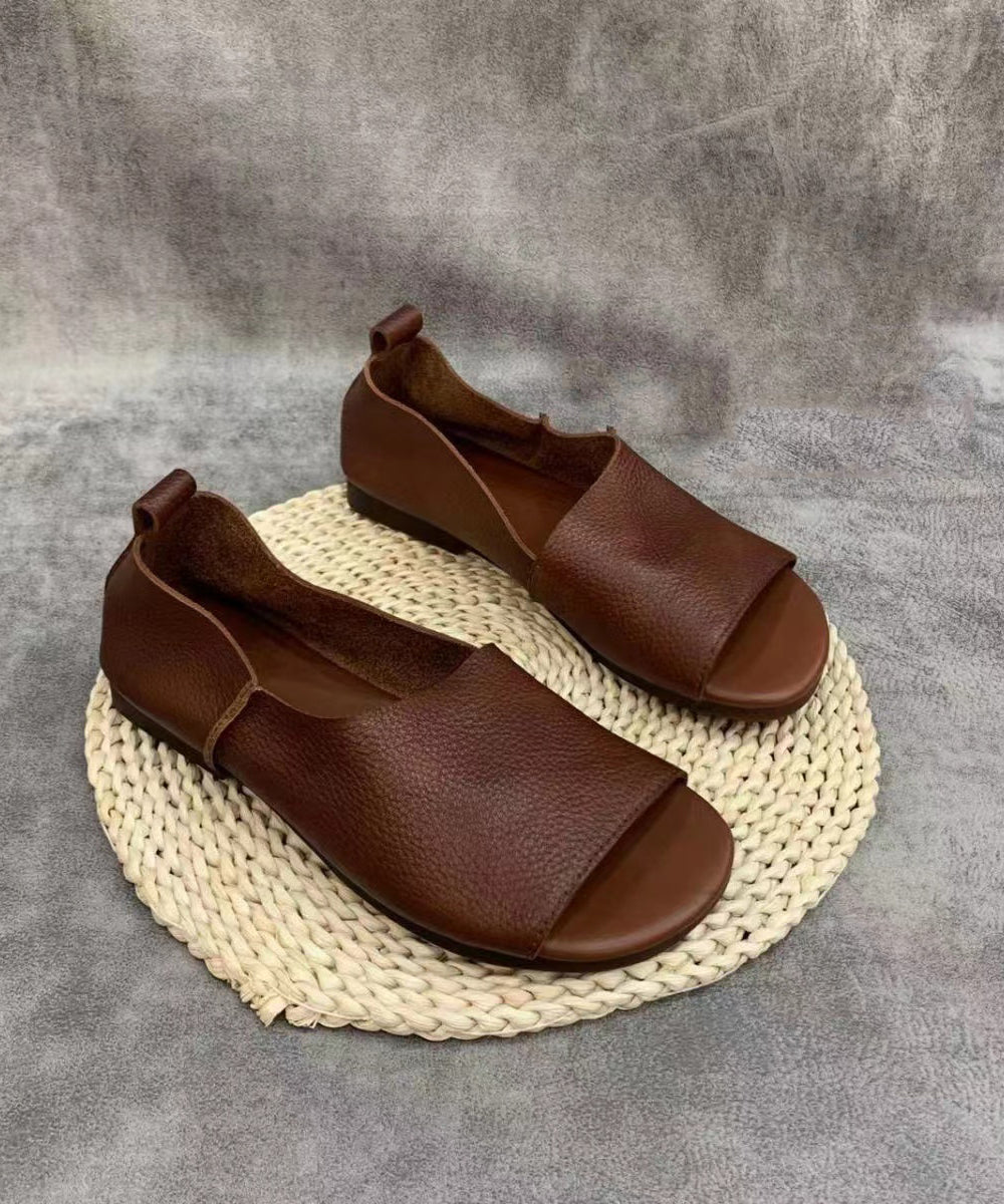 LM | Minimalist, open-toe slip-on flats