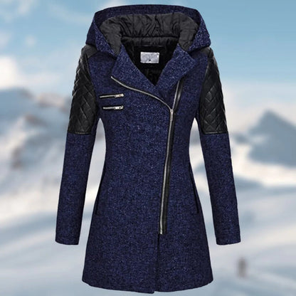 LM | Elegant asymmetric coat in wool blend