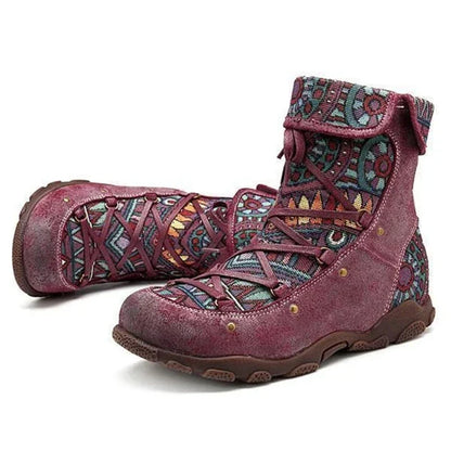 LM | Boho lace-up boots