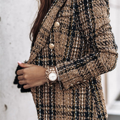 LM | Chic checked blazer for women
